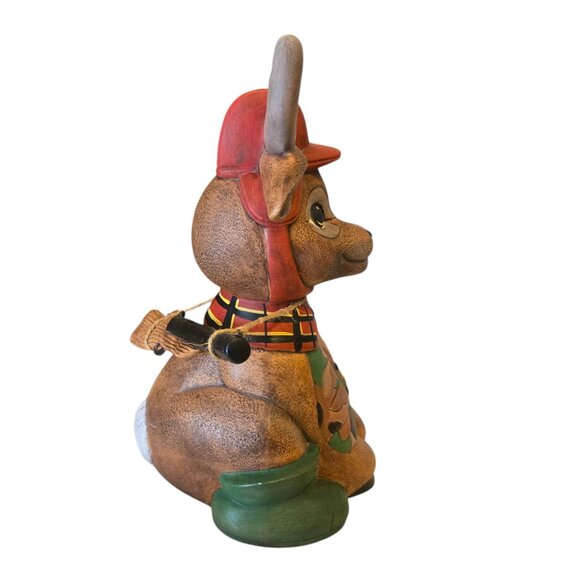 Hunter Deer Figurine Ceramic 10 Inch Hunting Cabin Decor Camo Camouflage - Picture 4 of 16
